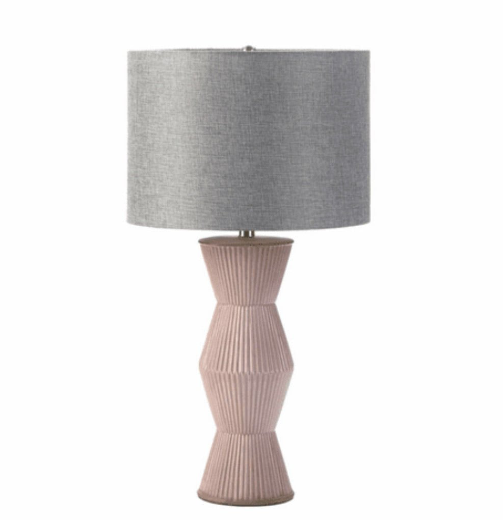 Gable White Ridges Table Lamp