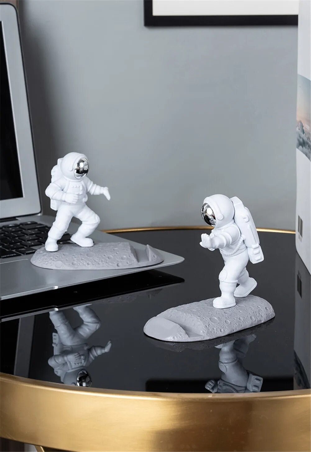 Galactic Explorer Resin Astronaut Trio - Desktop Space Odyssey Figures