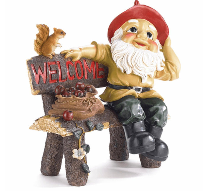 Garden Gnome Welcome Statue