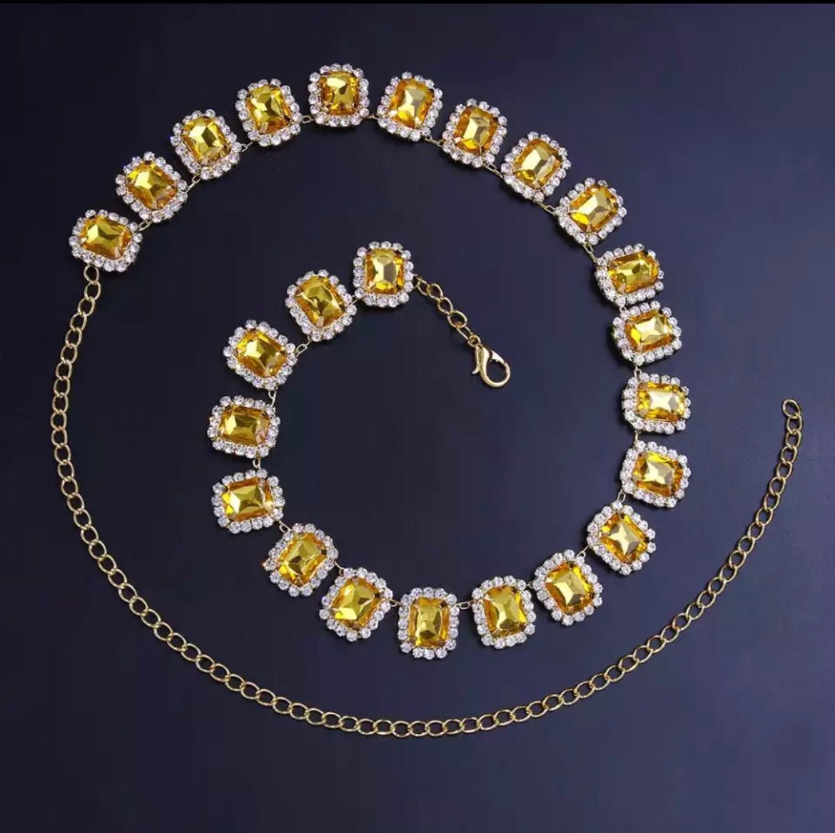 Gold Crystal Rhinestone Choker Necklace For Women Elegant Dainty Glamour Jewelry Statement Piece