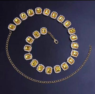 Gold Crystal Rhinestone Choker Necklace For Women Elegant Dainty Glamour Jewelry Statement Piece