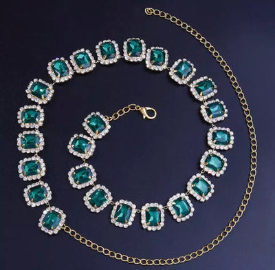 Gold Crystal Rhinestone Choker Necklace For Women Elegant Dainty Glamour Jewelry Statement Piece