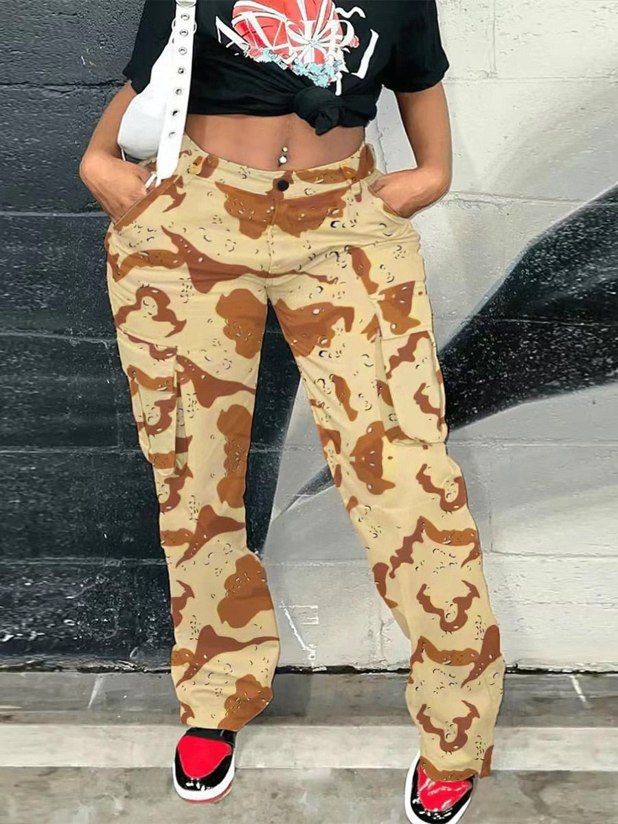 Camo Adventure Utility Trousers for Stylish Outdoor Fun