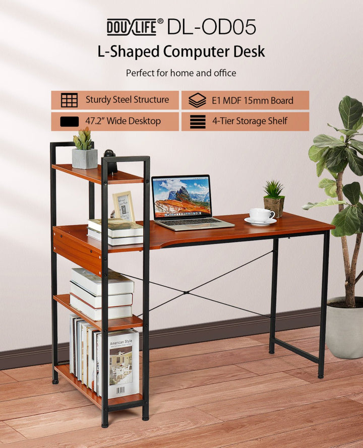 H Shaped Computer Labtop Desk 47”
