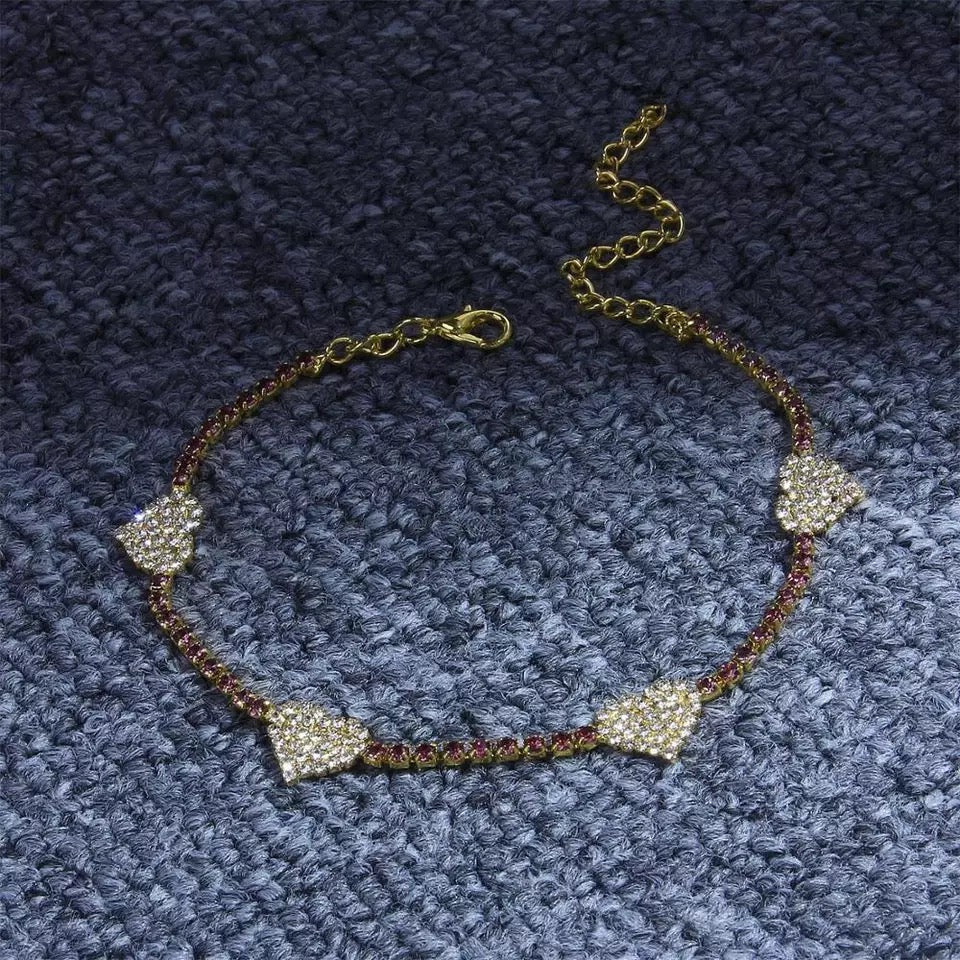 Heart Crystal Anklet for Women Dainty Jewelry Sparkling Heart Charm Perfect for Everyday and Special Occasions