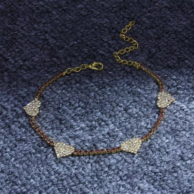 Heart Crystal Anklet for Women Dainty Jewelry Sparkling Heart Charm Perfect for Everyday and Special Occasions