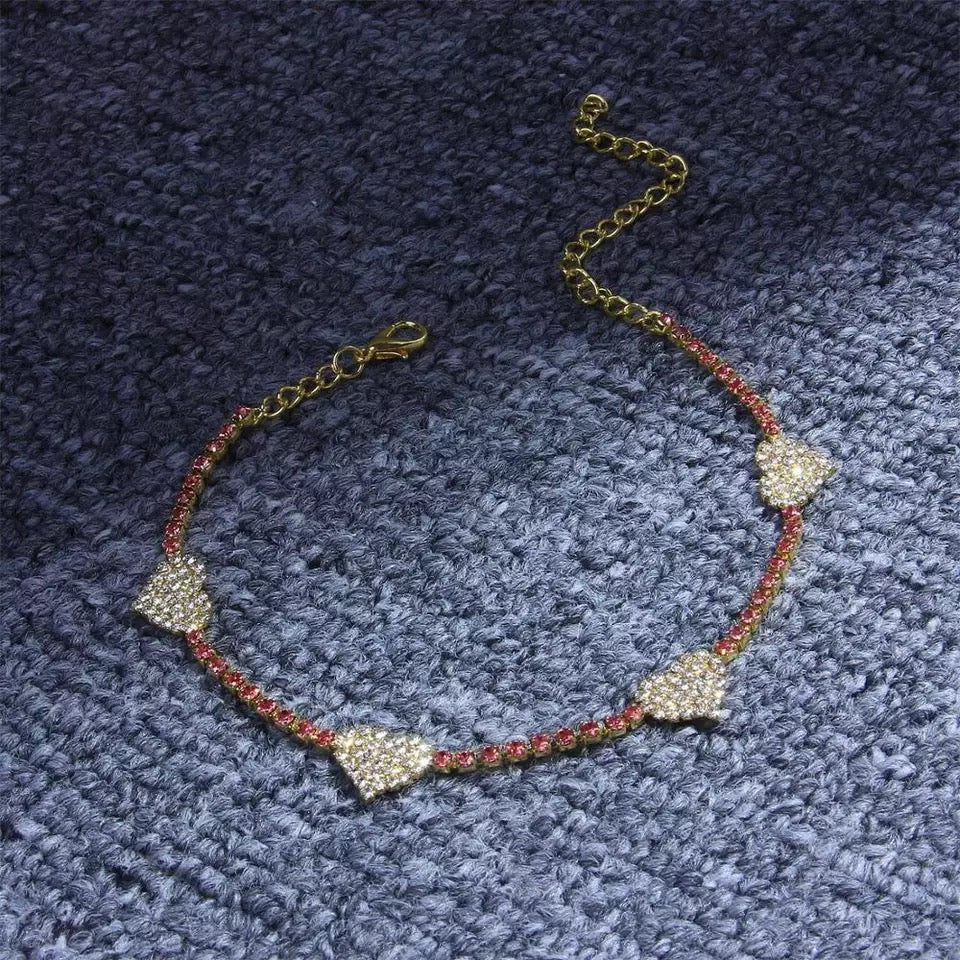 Heart Crystal Anklet for Women Dainty Jewelry Sparkling Heart Charm Perfect for Everyday and Special Occasions