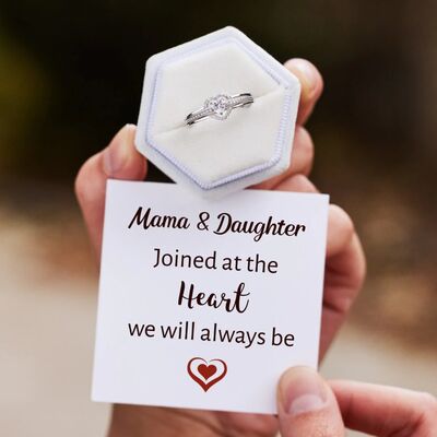 Heart Shape 925 Sterling Silver Ring with Dazzling Zircon