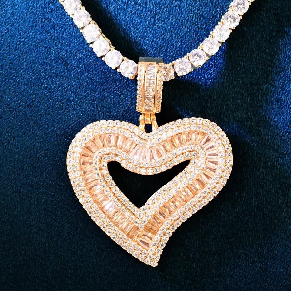 Heart Tennis Necklace