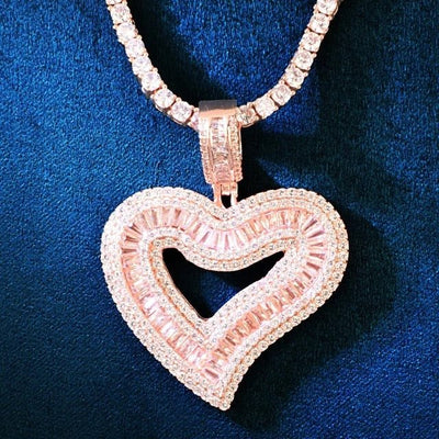 Heart Tennis Necklace