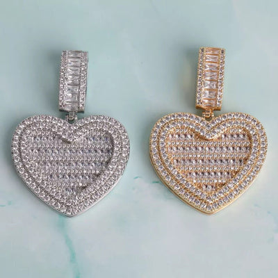 Heart Tennis Necklace For Women Elegant Jewelry Sparkling Statement Necklace Gift Idea