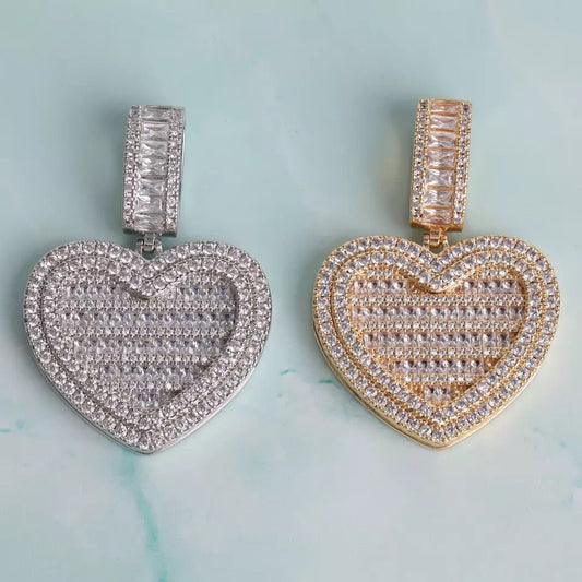 Heart Tennis Necklace For Women Elegant Jewelry Sparkling Statement Necklace Gift Idea