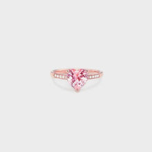 Heart Zircon 925 Sterling Silver Ring For Elegant Style Gift For Her Romantic Jewelry