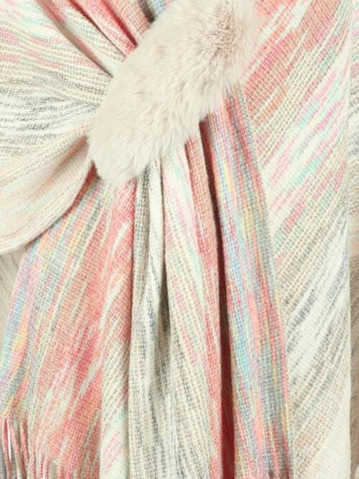 Chic Heathered Fringe Boho Poncho for Effortless Style