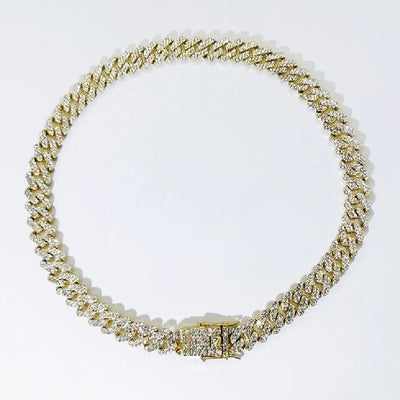 Iced Out Cuban Bracelet And Necklace Set For Men Women Luxury Jewelry With Sparkling Cuban Style