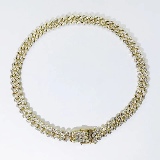 Iced Out Cuban Bracelet And Necklace Set For Men Women Luxury Jewelry With Sparkling Cuban Style