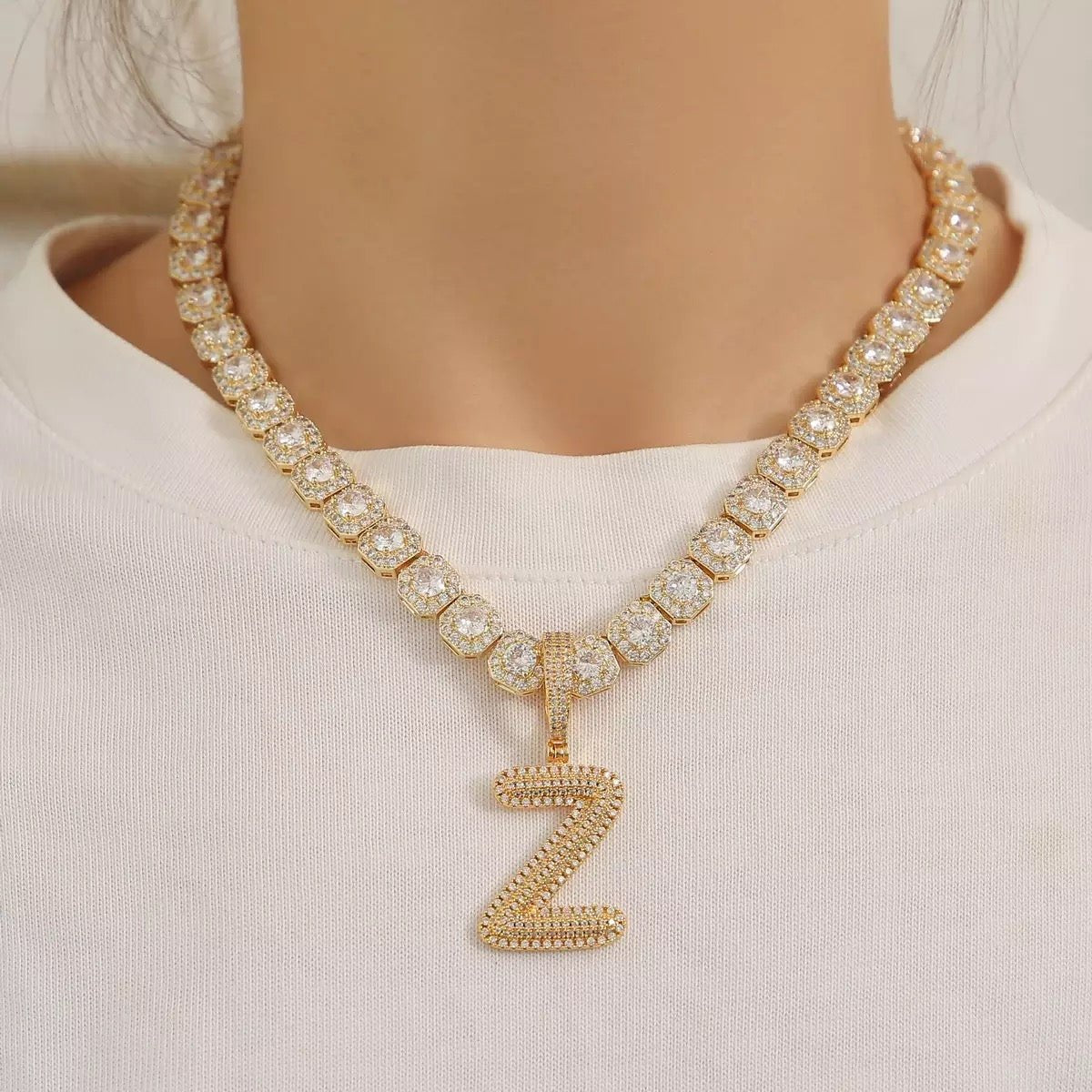 Icy Tennis Chain Necklace Timeless Elegance Luxury Jewelry Statement Piece For Modern Style