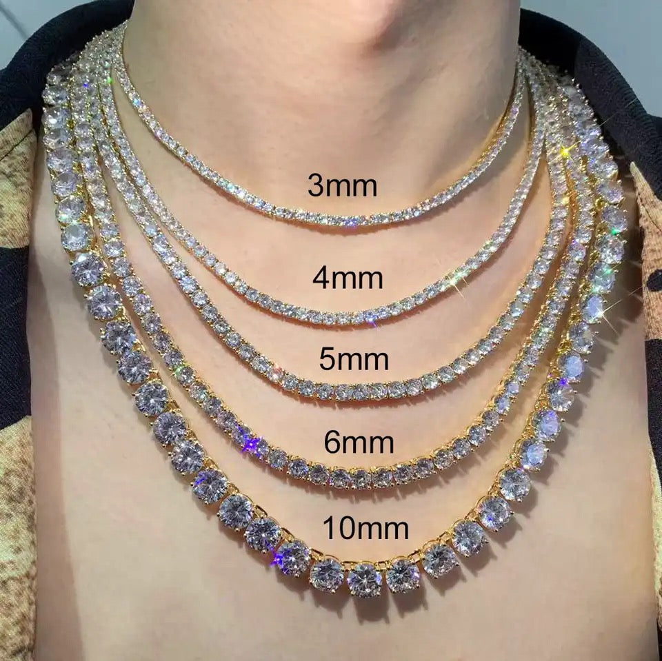 One Row AAA Zircon Iced Out Necklace