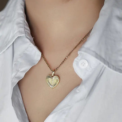 Personalized Initial A To Z Stainless Steel Necklace For Custom Monogram Jewelry