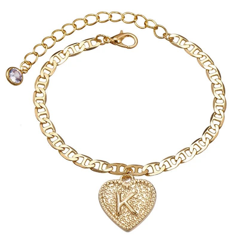 Gold Plated Initial Anklets Personalize Your Name Initials Anklets Jewelry Gift For Her Elegant Everyday Accessory