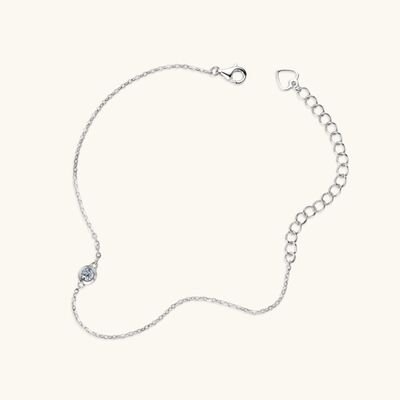Inlaid Moissanite 925 Sterling Silver Bracelet for Elegance