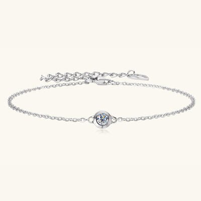 Inlaid Moissanite 925 Sterling Silver Bracelet for Elegance