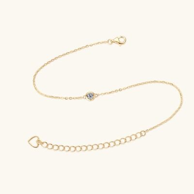 Inlaid Moissanite 925 Sterling Silver Bracelet for Elegance