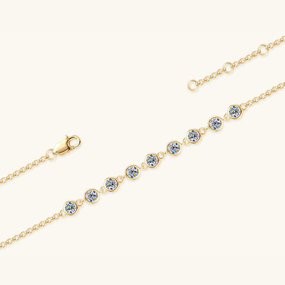 Inlaid Moissanite 925 Sterling Silver Bracelet for Elegance