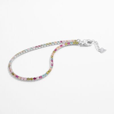 Inlaid Zircon 925 Sterling Silver Bracelet for Elegant Style