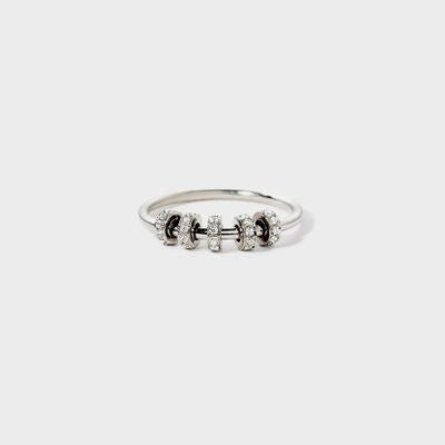 Inlaid Zircon 925 Sterling Silver Ring for Elegant Style