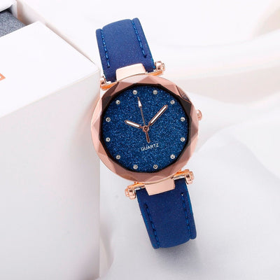 Ladies Fashion Korean Rhinestone Rose Gold Quartz Watch Elegant Womens Wristwatch for Daily Glamour