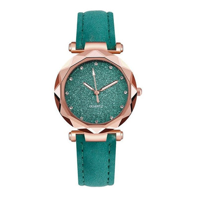 Ladies Fashion Korean Rhinestone Rose Gold Quartz Watch Elegant Womens Wristwatch for Daily Glamour
