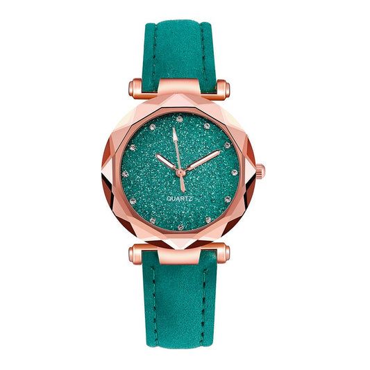 Ladies Fashion Korean Rhinestone Rose Gold Quartz Watch Elegant Womens Wristwatch for Daily Glamour