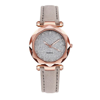 Ladies Fashion Korean Rhinestone Rose Gold Quartz Watch Elegant Womens Wristwatch for Daily Glamour