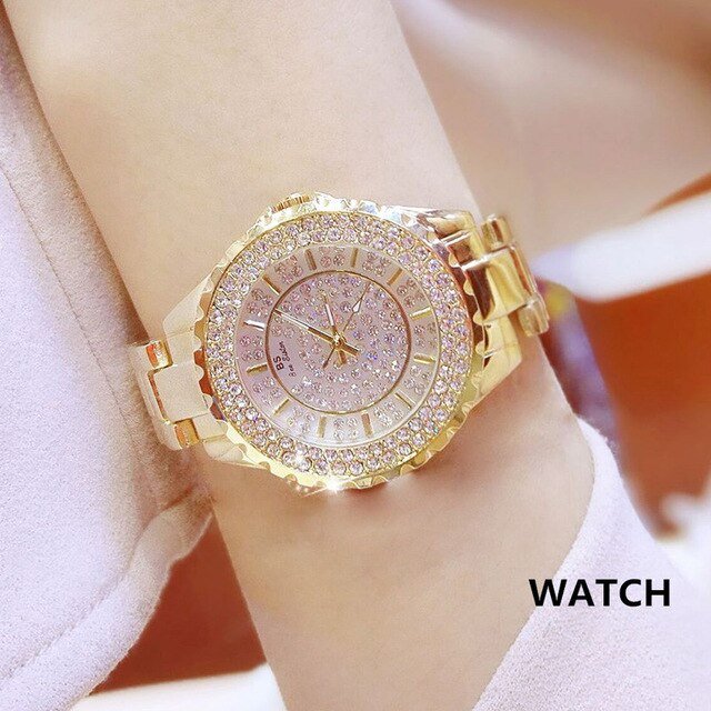 Ladies Rose Gold Watch Stainless Steel