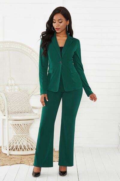 Sleek Blazer and Tailored Trousers Set for Effortless Style