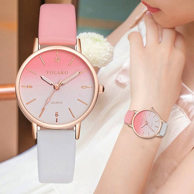 Leather Quartz Women's Watch