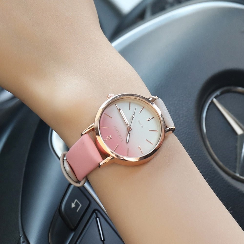 Leather Quartz Women's Watch