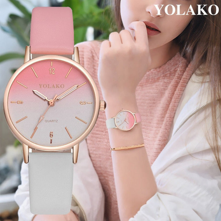 Leather Quartz Women's Watch