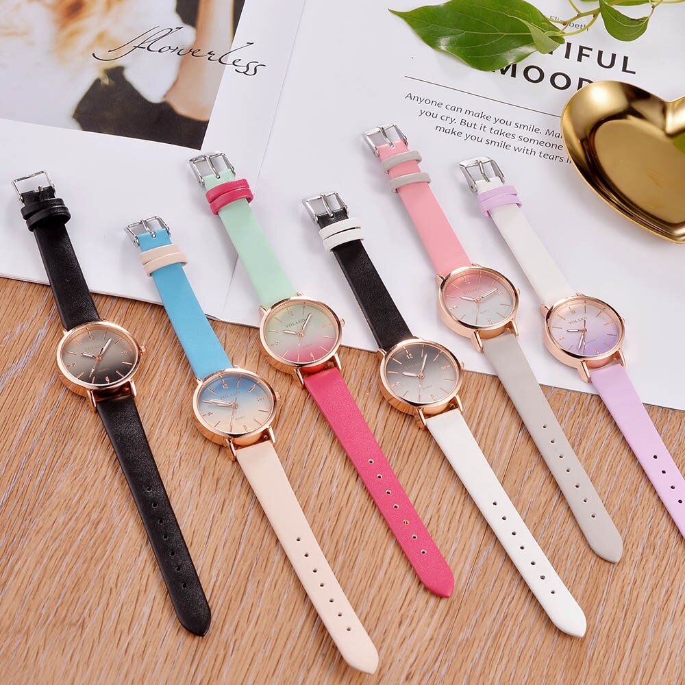 Leather Quartz Women's Watch