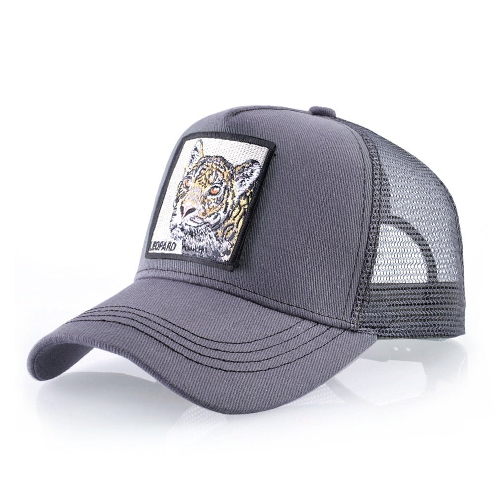 Animal Print Snapback Trucker Hat for All Genders Fashion