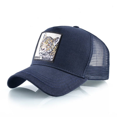 Animal Print Snapback Trucker Hat for All Genders Fashion