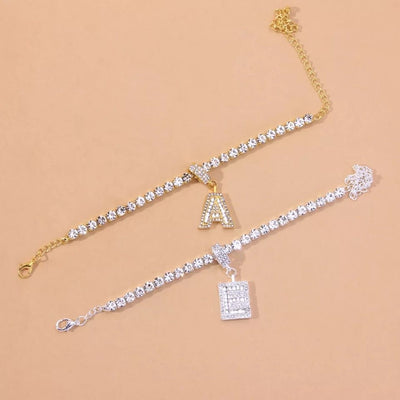Letter Anklet Stainless Steel Jewelry for Women Initial Charm Personalized Durable Accessory