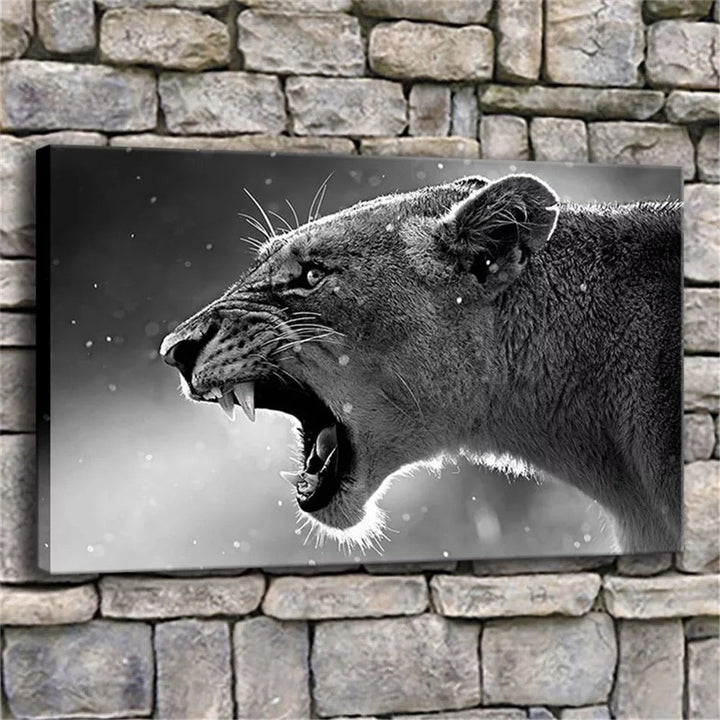 Lion Printed Oil Painting Animals Picture Wall Prints
