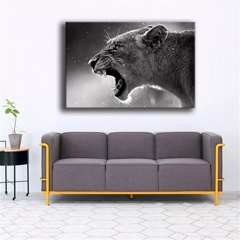 Lion Printed Oil Painting Animals Picture Wall Prints