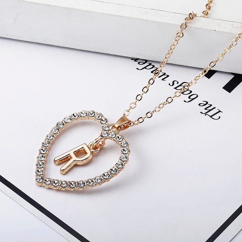 Love Heart Necklaces and Pendants Double Rhinestone Choker Necklace for Women Statement Jewelry