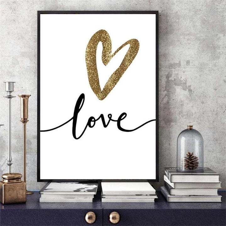 Love Heart Paintings Modern Abstract Picture Prints  Canvas Unframed