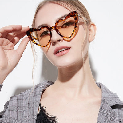 Heart-Shaped Fashion Sunglasses for Women