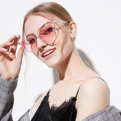 Heart-Shaped Fashion Sunglasses for Women