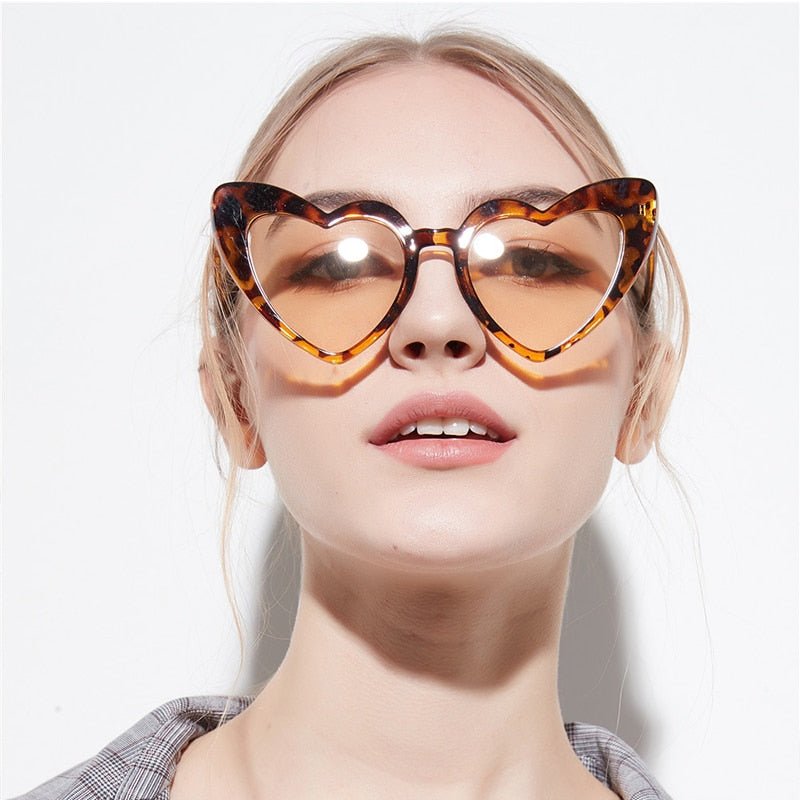 Heart-Shaped Fashion Sunglasses for Women